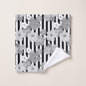 floral, gestreift badhandtuch set (Waschlappen)
