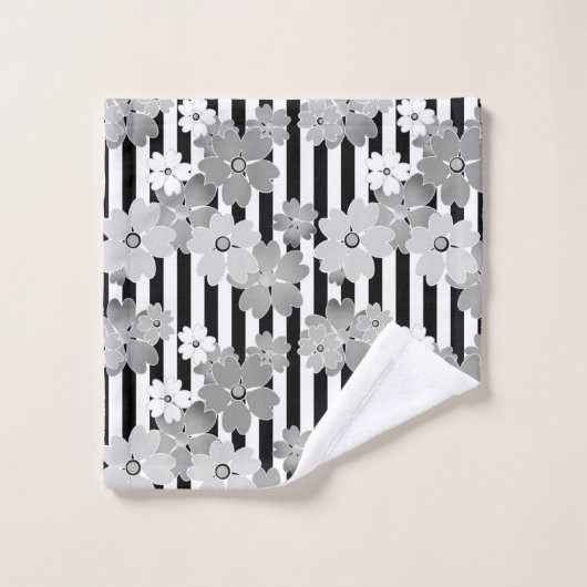 floral, gestreift badhandtuch set (Waschlappen)