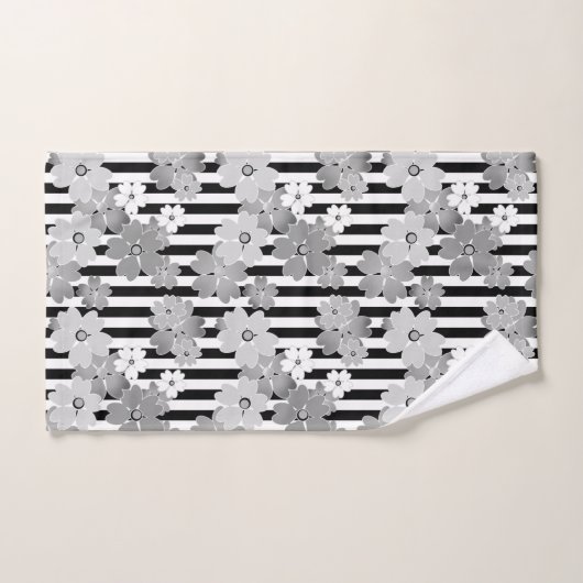 floral, gestreift badhandtuch set (Handtuch)