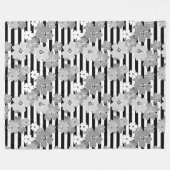 floral, gestreift fleecedecke (Vorderseite (Horizontal))