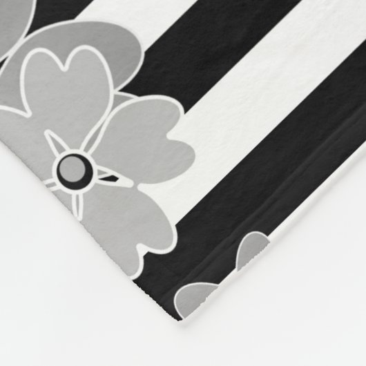 floral, gestreift fleecedecke (Ecke)