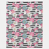 floral, gestreift fleecedecke (Vorderseite)