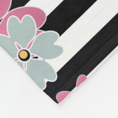 floral, gestreift fleecedecke (Ecke)