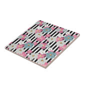 floral, gestreift fliese (Seite)