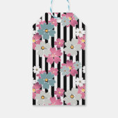 floral, gestreift geschenkanhänger (Rückseite)