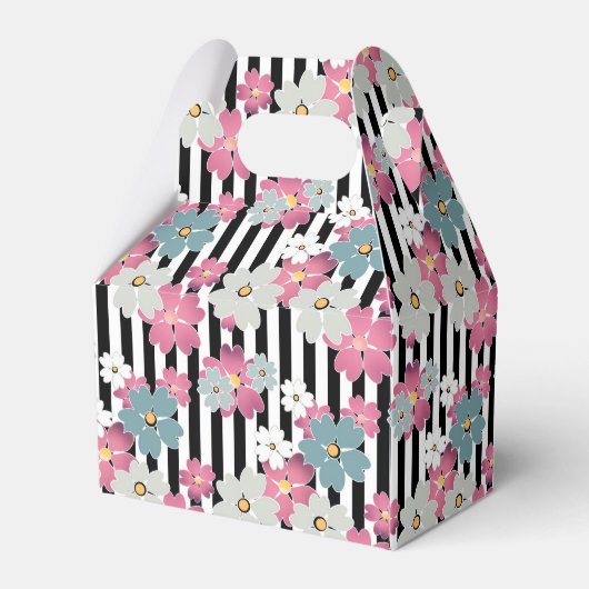 floral, gestreift geschenkschachtel (Rückseite)