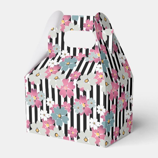 floral, gestreift geschenkschachtel (Vorderseite)