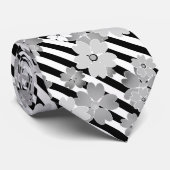 floral, gestreift krawatte (Gerollt)