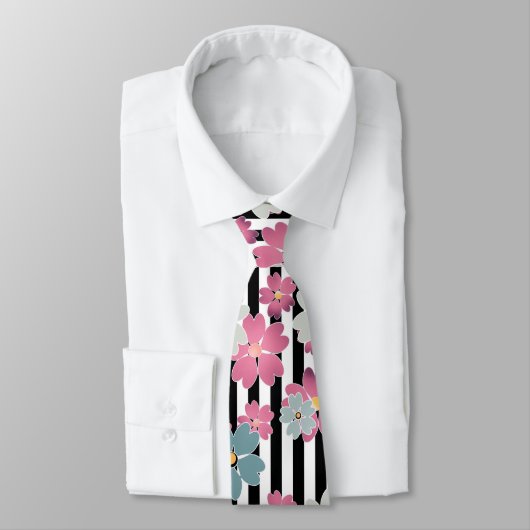 floral, gestreift krawatte (Gebunden)