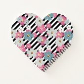 floral, gestreift notizblock (Rückseite)