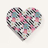 floral, gestreift notizblock (Vorderseite)