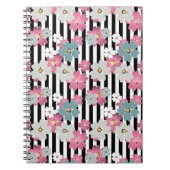 floral, gestreift notizblock (Vorderseite)