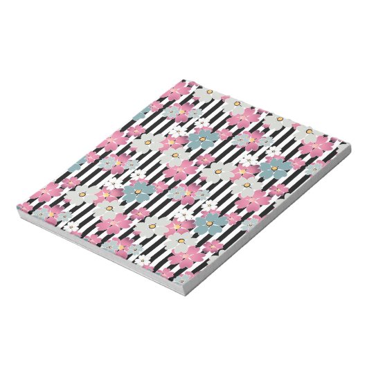 floral, gestreift notizblock (Rotiert)