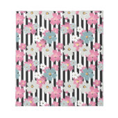 floral, gestreift notizblock (Vorderseite)