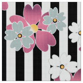 floral, gestreift stoff (Nahaufnahme)