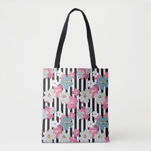 floral, gestreift tasche (Vorderseite)