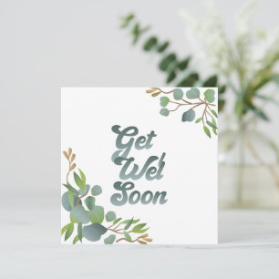 Floral Get Well bald Greetings Feiertagskarte