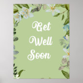 Floral Get Well bald Greetings Poster (Vorne)