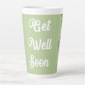 Floral Get Well bald Grüße Ankündigung Postca Milchtasse (Vorderseite)