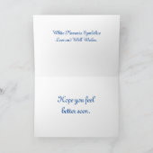 Floral Get Well Card, 5" x 7" Faltschachtel Get We Karte (Innenseite)