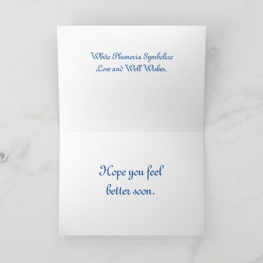 Floral Get Well Card, 5" x 7" Faltschachtel Get We Karte (Innenseite)