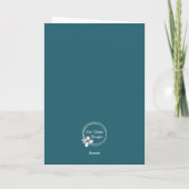 Floral “Get Well Soon” Card with Teal Vase  Karte (Rückseite)