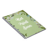 Floral Get Well Soon Greetings Notebook Notizblock (Rechte Seite)