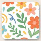 floral getränkeuntersetzer (Vorderseite)