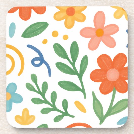 floral getränkeuntersetzer (Vorderseite)