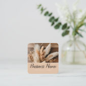 Floral getrocknet | Boho | ästhetisch | Visitenkar Quadratische Visitenkarte (Stehend Vorderseite)