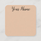 Floral getrocknet | Boho | ästhetisch | Visitenkar Quadratische Visitenkarte (Rückseite)