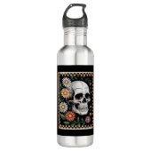 Floral Ghost Fall Boho Halloween 2 Edelstahlflasche (Vorderseite)