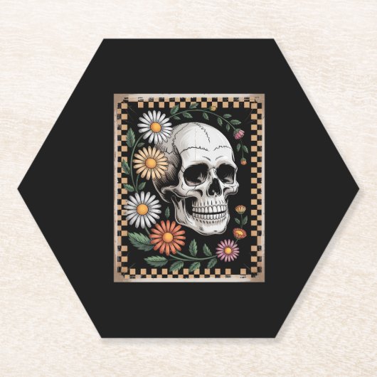 Floral Ghost Fall Boho Halloween 2 Untersetzer (Vorderseite)