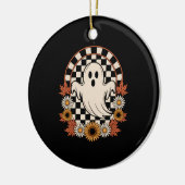 Floral Ghost Fall Boho Halloween Keramik Ornament (Links)
