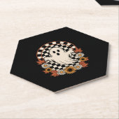 Floral Ghost Fall Boho Halloween Untersetzer (angewinkelt)