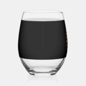 Floral Ghost Fall Boho Halloween Weinglas Ohne Stiel (Rechts)