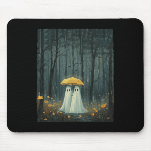 Floral Ghost hält Umbrella Paar Spooky Jahreszeit  Mousepad