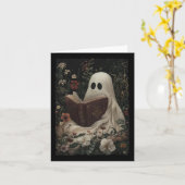 Floral Ghost Reading Buch Halloween Kostüm Gothic Karte (Gelbe Blume)