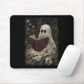 Floral Ghost Reading Buch Halloween Kostüm Gothic Mousepad (Mit Mouse)