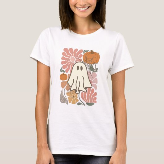 Floral Ghost Vibes T-Shirt (Vorderseite)