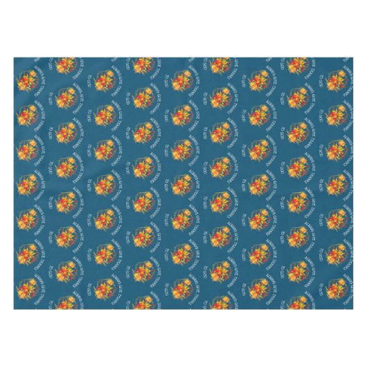 Floral GIBT IMMER DANKE AN GOTTES Erntedank Tischdecke (Vorderseite (Horizontal))