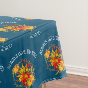 Floral GIBT IMMER DANKE AN GOTTES Erntedank Tischdecke