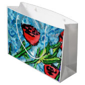 Floral Gift Bag Große Geschenktüte (Rückseite Schrägansicht)