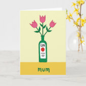 Floral Gin Glaubwürdige Mum Karte (Gelbe Blume)