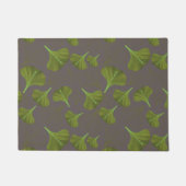 Floral Gingko Leaf Gray Muster Fußmatte (Vorderseite)