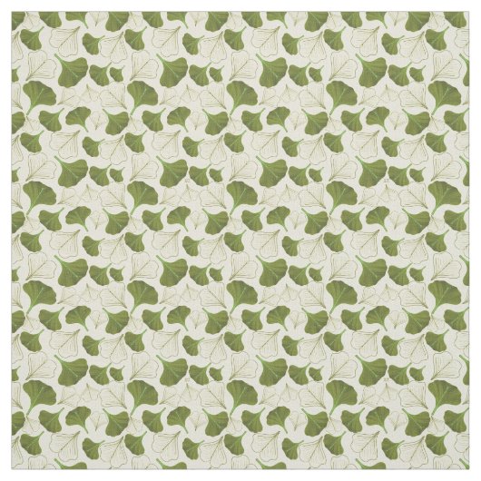 Floral Gingko Leaf Muster Stoff (Muster)