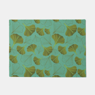 Floral Gingko Leaf Türkismuster Fußmatte