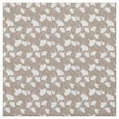 Floral Ginkgo Leaf Taupe Gemustert Stoff (Muster)
