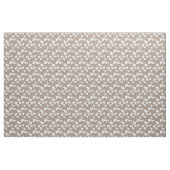 Floral Ginkgo Leaf Taupe Gemustert Stoff (Fat Quarter (45,7 x 55,9 cm))