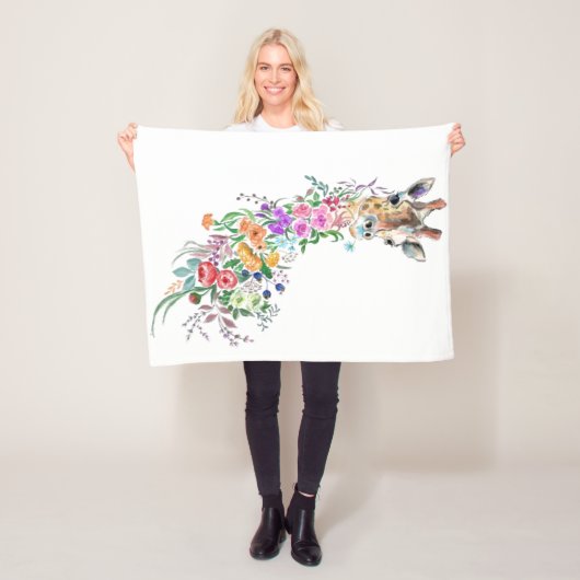 Floral Giraffe Baby Fleece Blanket (Beispiel)